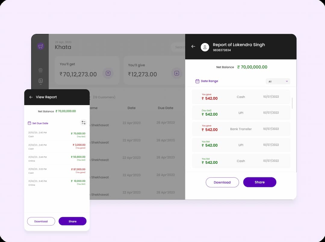 Download and Send report