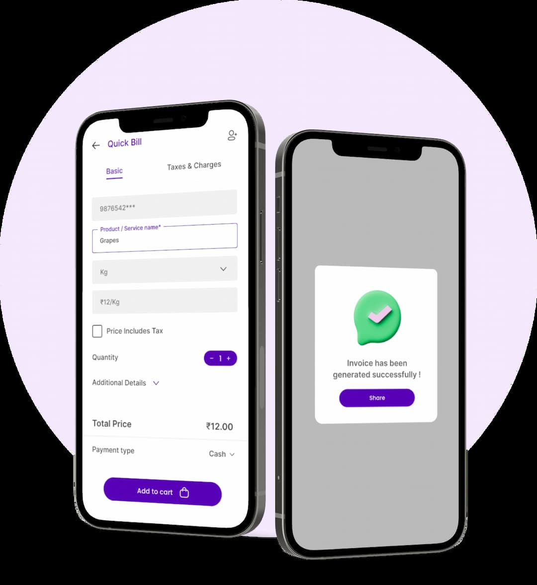 Mobile-Quick Billing Software